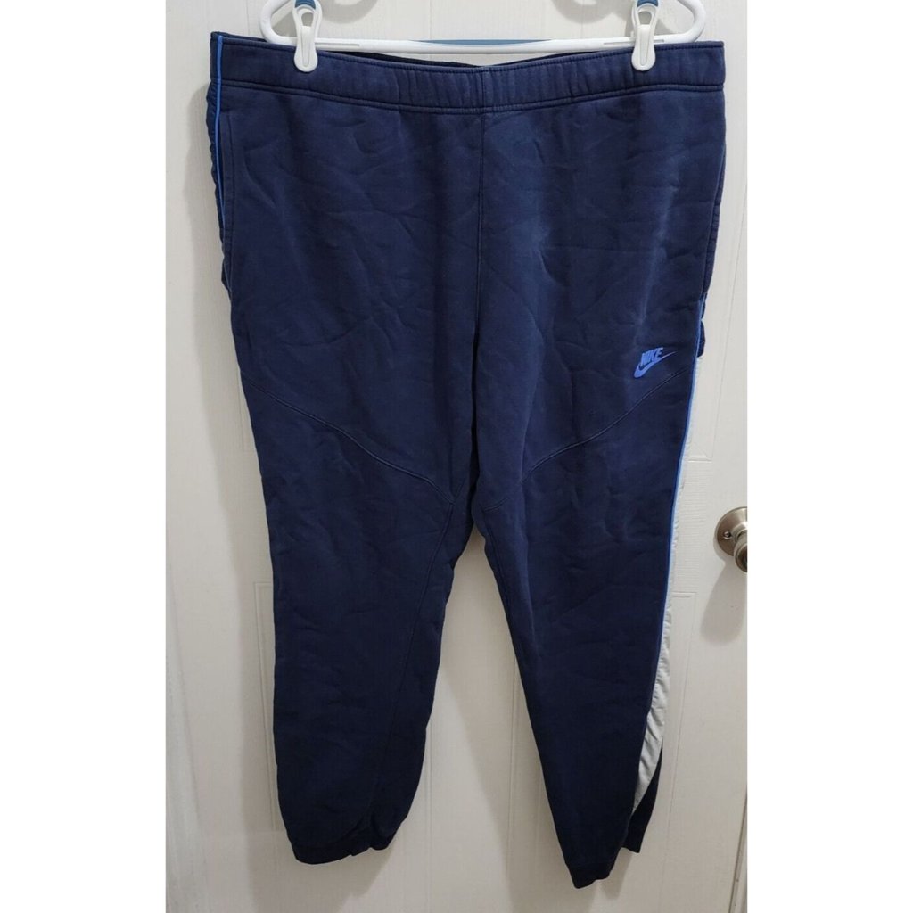 Nike Men's Pull On Athleisure Joggers Sweatpants Side Stripe Swoosh Logo Sz Xxl